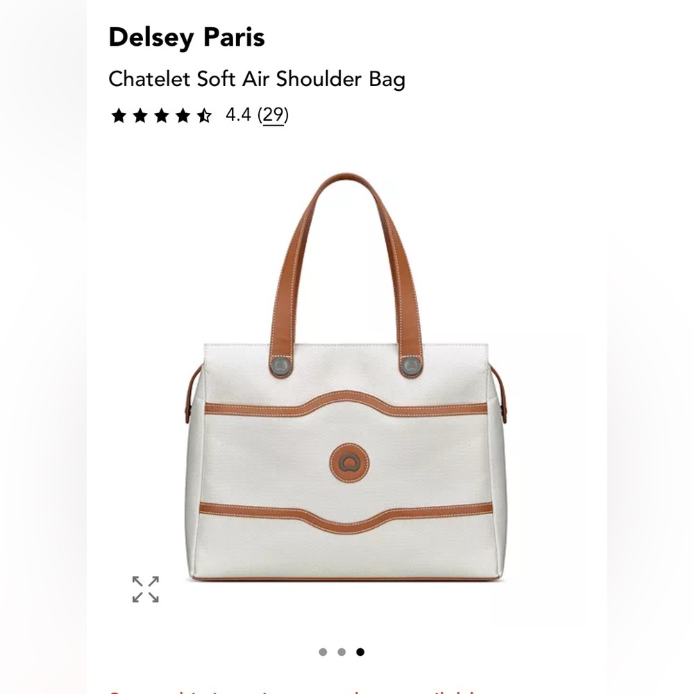NWT - Delsey Paris Chatelet Soft Air Shoulder Bag